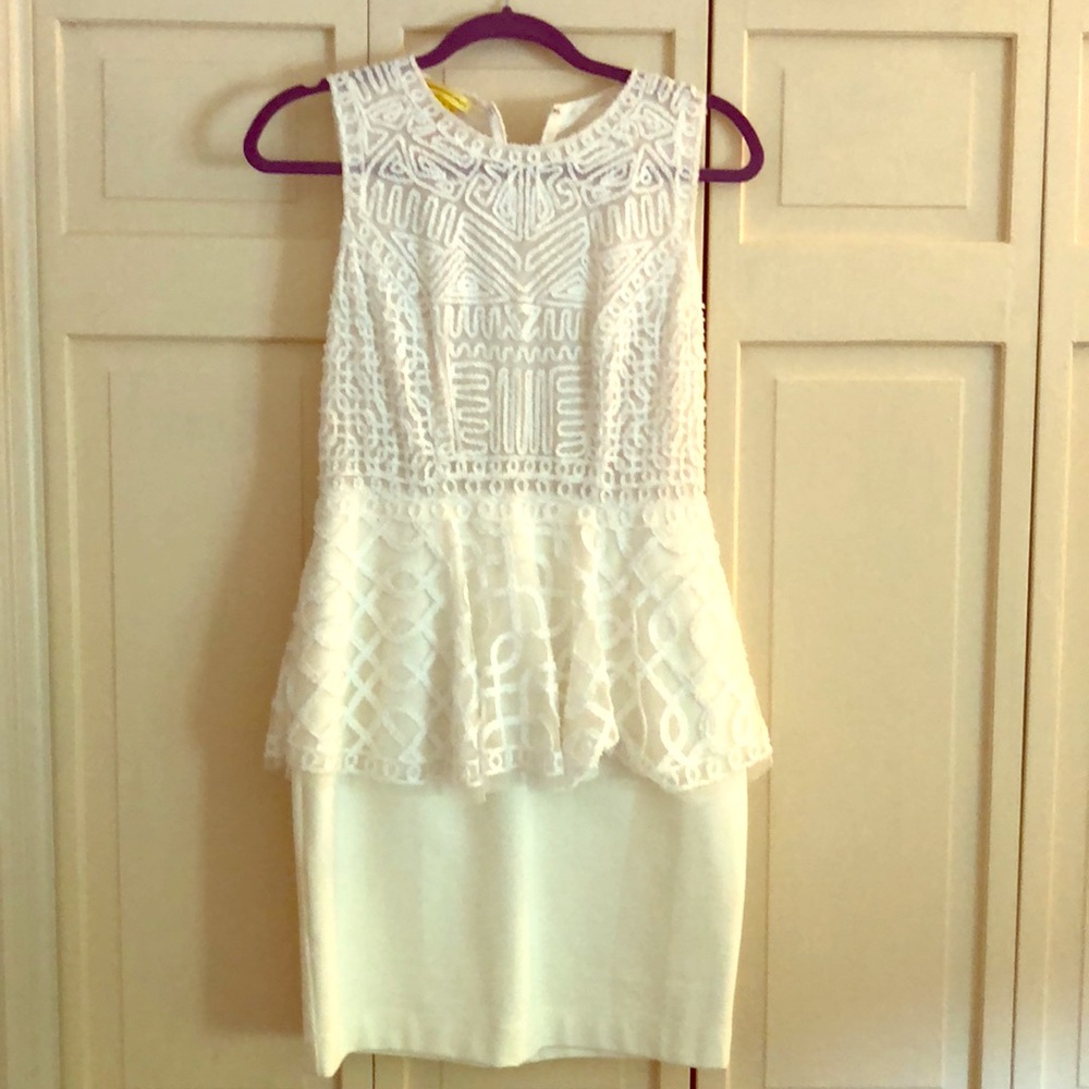 Catherine Malandrino Lace Peplum Dress